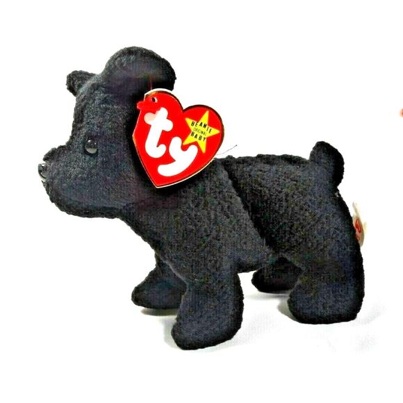 TY Beanie Baby Black Scottish Terrier Plush Toy Retired Collectible Tag '96 Gift - Picture 1 of 3